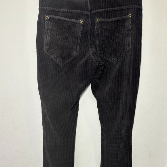 Black Stretch Corduroy Leggings - Picture 1 of 4